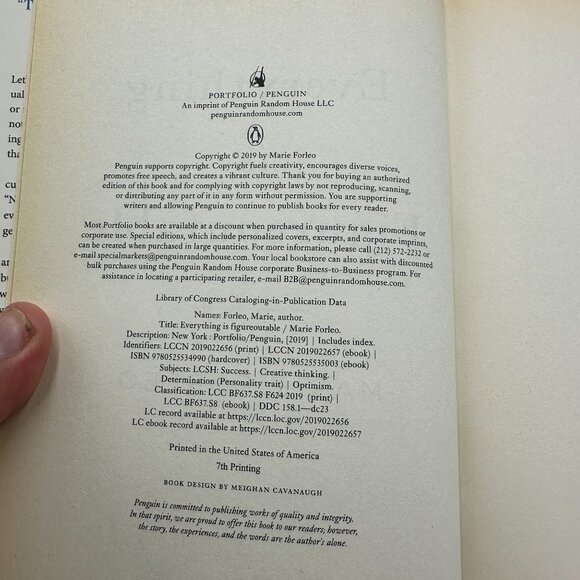 Everything Is Figureoutable By Marie Forleo 2019 Hardcover 7th Printing - Picture 3 of 3